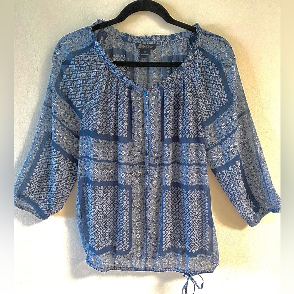 Lucky Brand Live in Love beautiful blouse